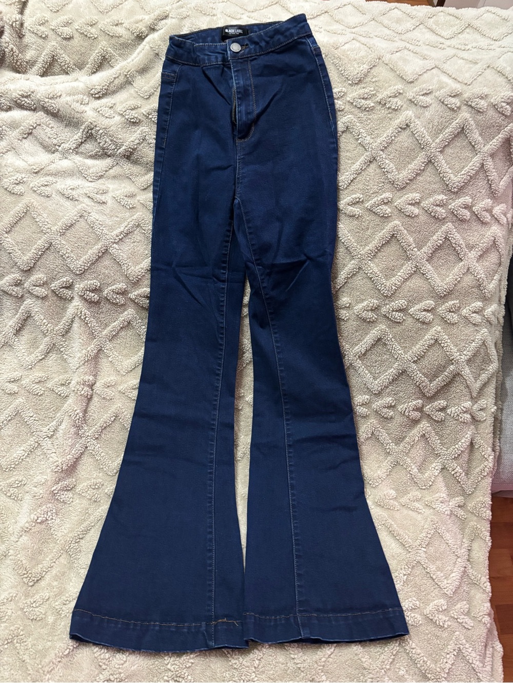 Black Label Dark Blue Flare Leg Jeans
